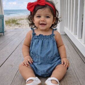 BABY GAP Chambray Bubble Romper
